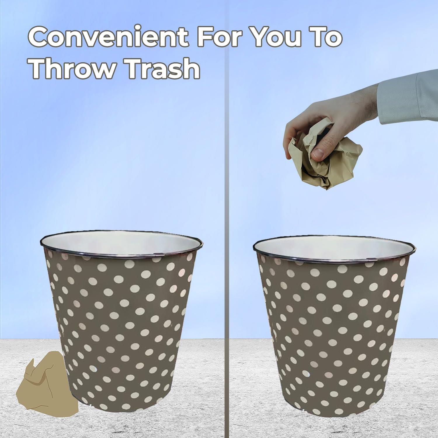 7.7 Litre Plastic Waste Paper Basket Bin Round Trash Can Recycling Rubbish Bin - Picture 20 of 23