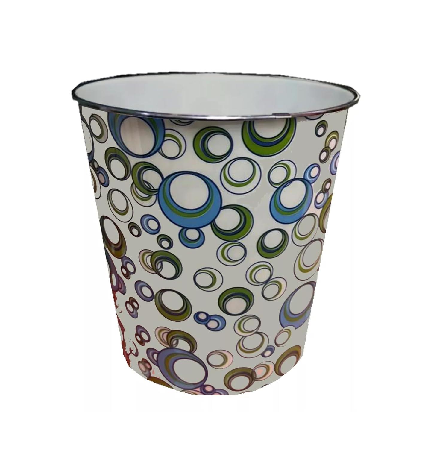 7.7 Litre Plastic Waste Paper Basket Bin Round Trash Can Recycling Rubbish Bin - Picture 10 of 23