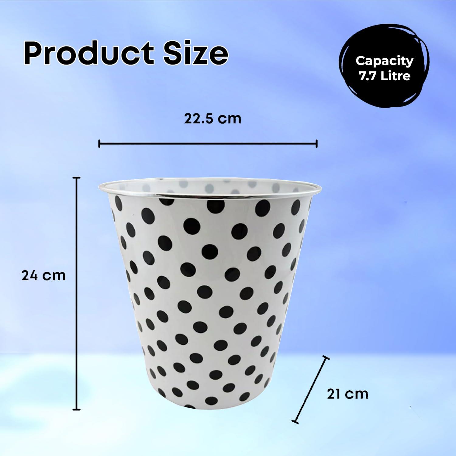 7.7 Litre Plastic Waste Paper Basket Bin Round Trash Can Recycling Rubbish Bin - Picture 3 of 23