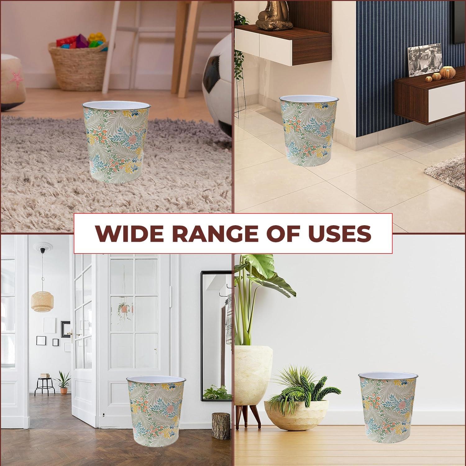 7.7L Plastic Waste Paper Dust Bin Round Rubbish Bin For Office Bathroom Kitchen - Picture 31 of 60