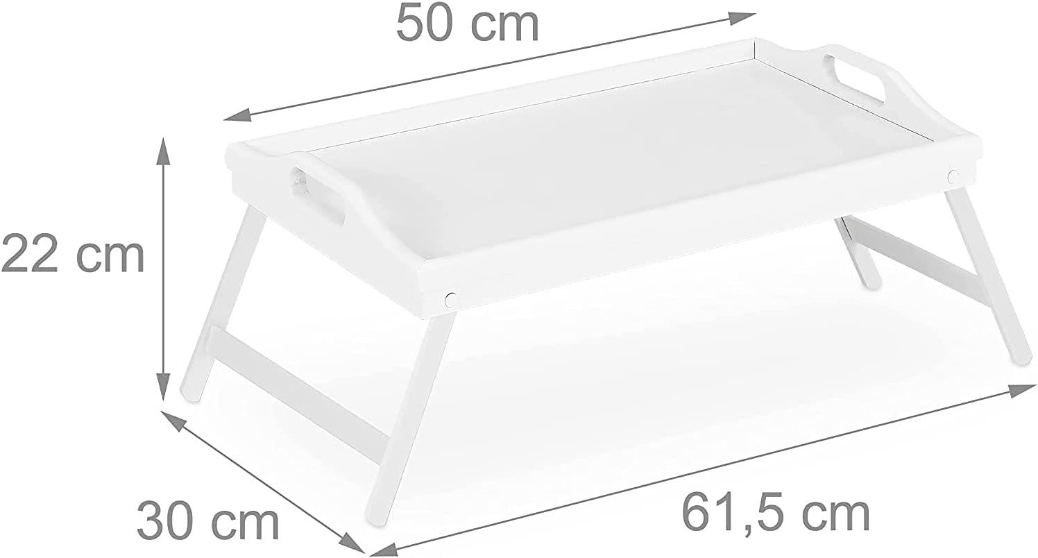 Multipurpose Bamboo Bed Tray Table With Handles And Foldable Legs - Picture 13 of 15