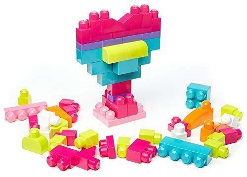 Mega Bloks 60 Pieces Classic Builders Big Building in Pink and Blue Bag - Picture 7 of 10