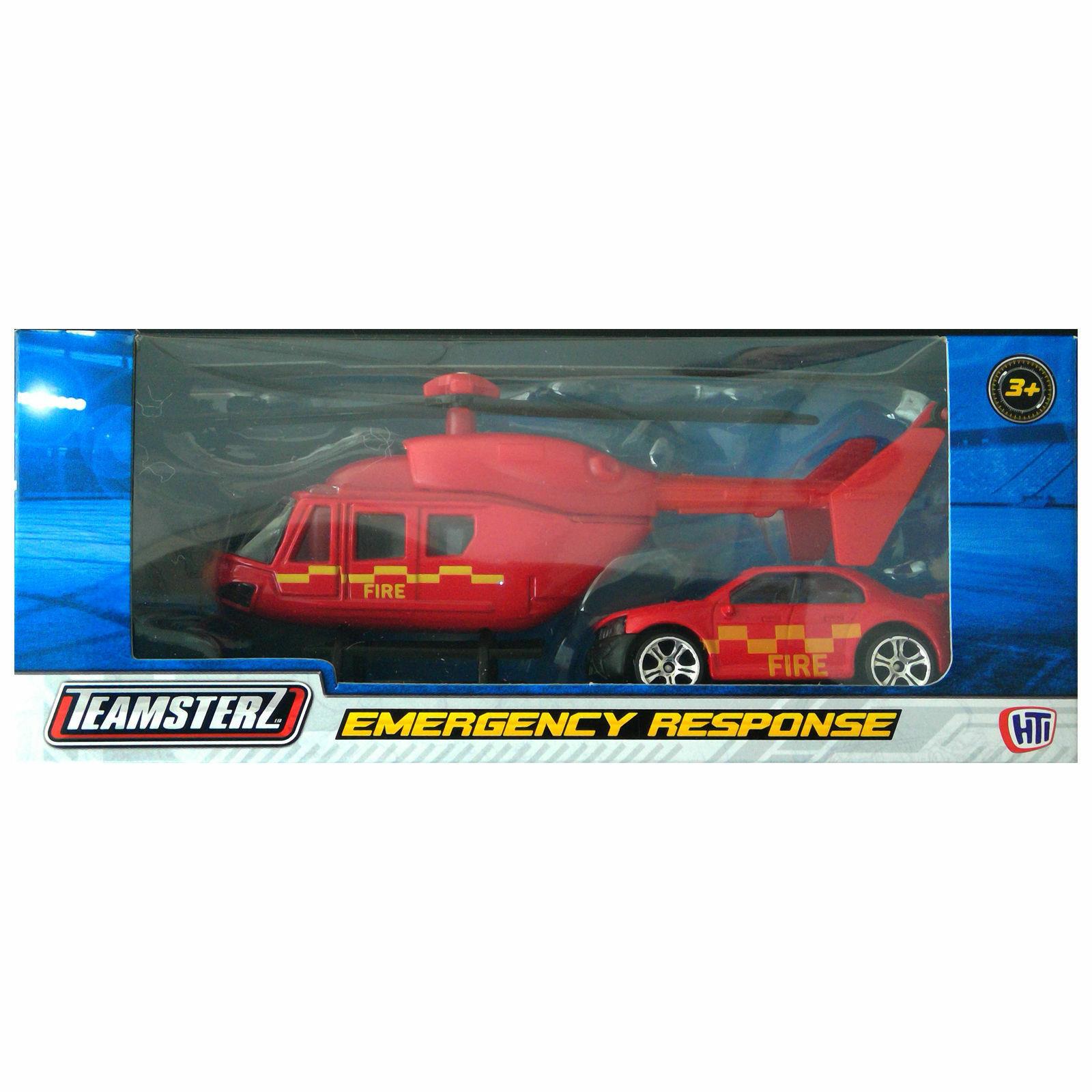Teamsterz Emergency Response Toy Helicopter Car Rescue Police Fire Vehicle - Picture 4 of 9