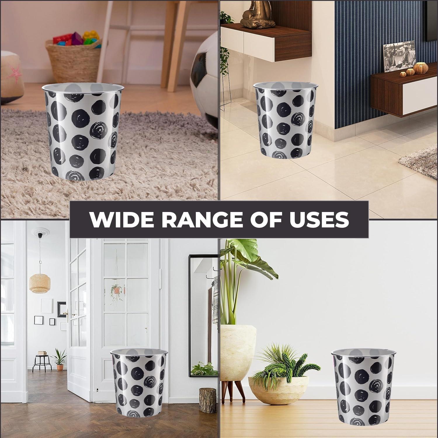 7.7L Plastic Waste Paper Dust Bin Round Rubbish Bin For Office Bathroom Kitchen - Picture 8 of 60