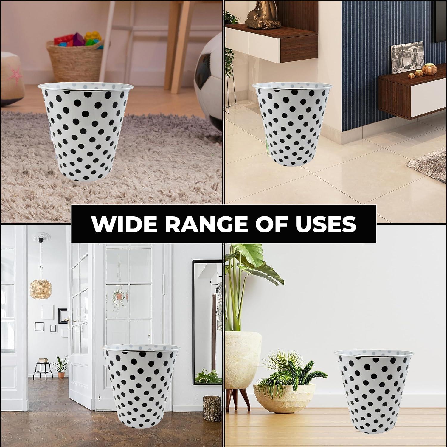 7.7 Litre Plastic Waste Paper Basket Bin Round Trash Can Recycling Rubbish Bin - Picture 8 of 23