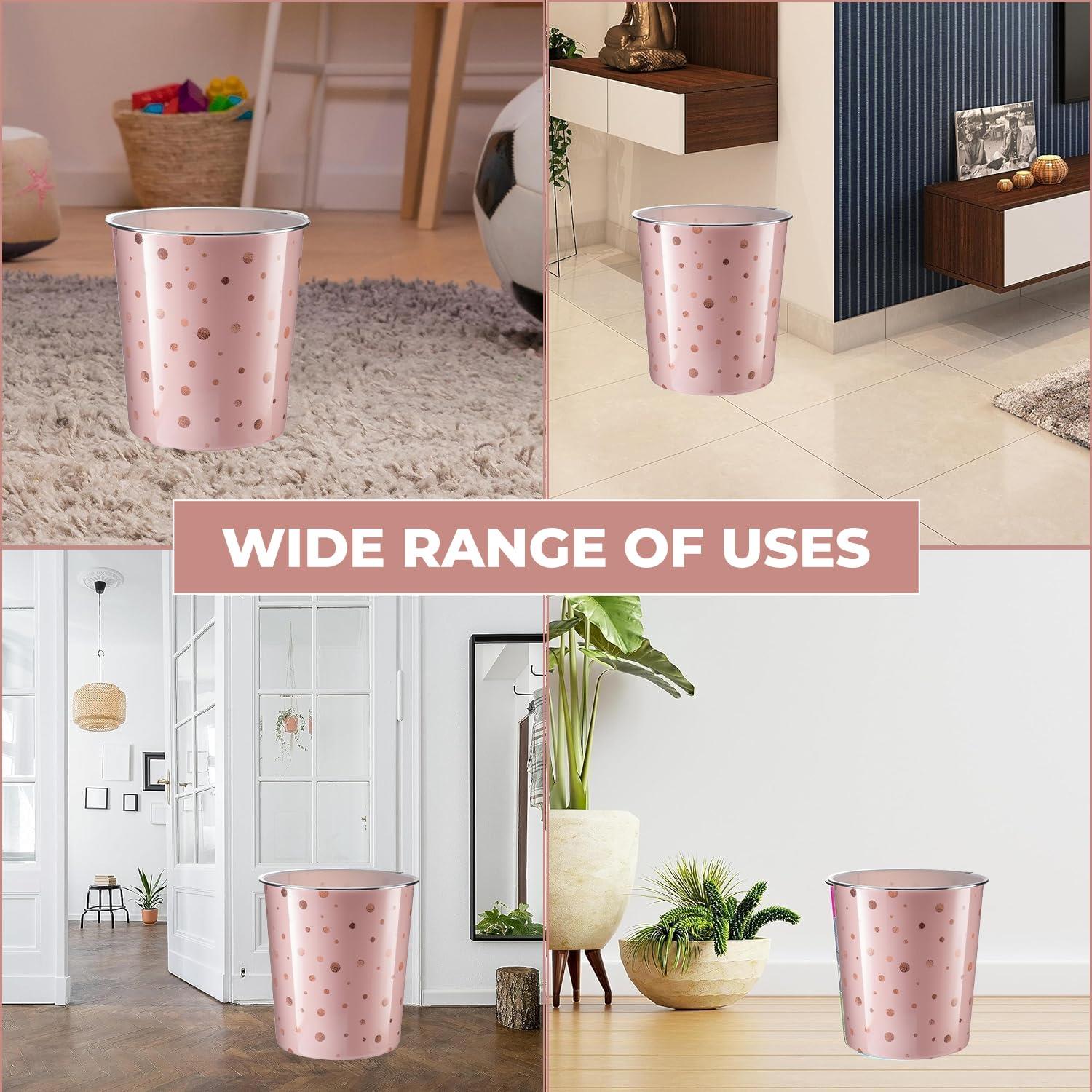 7.7L Plastic Waste Paper Dust Bin Round Rubbish Bin For Office Bathroom Kitchen - Picture 45 of 60