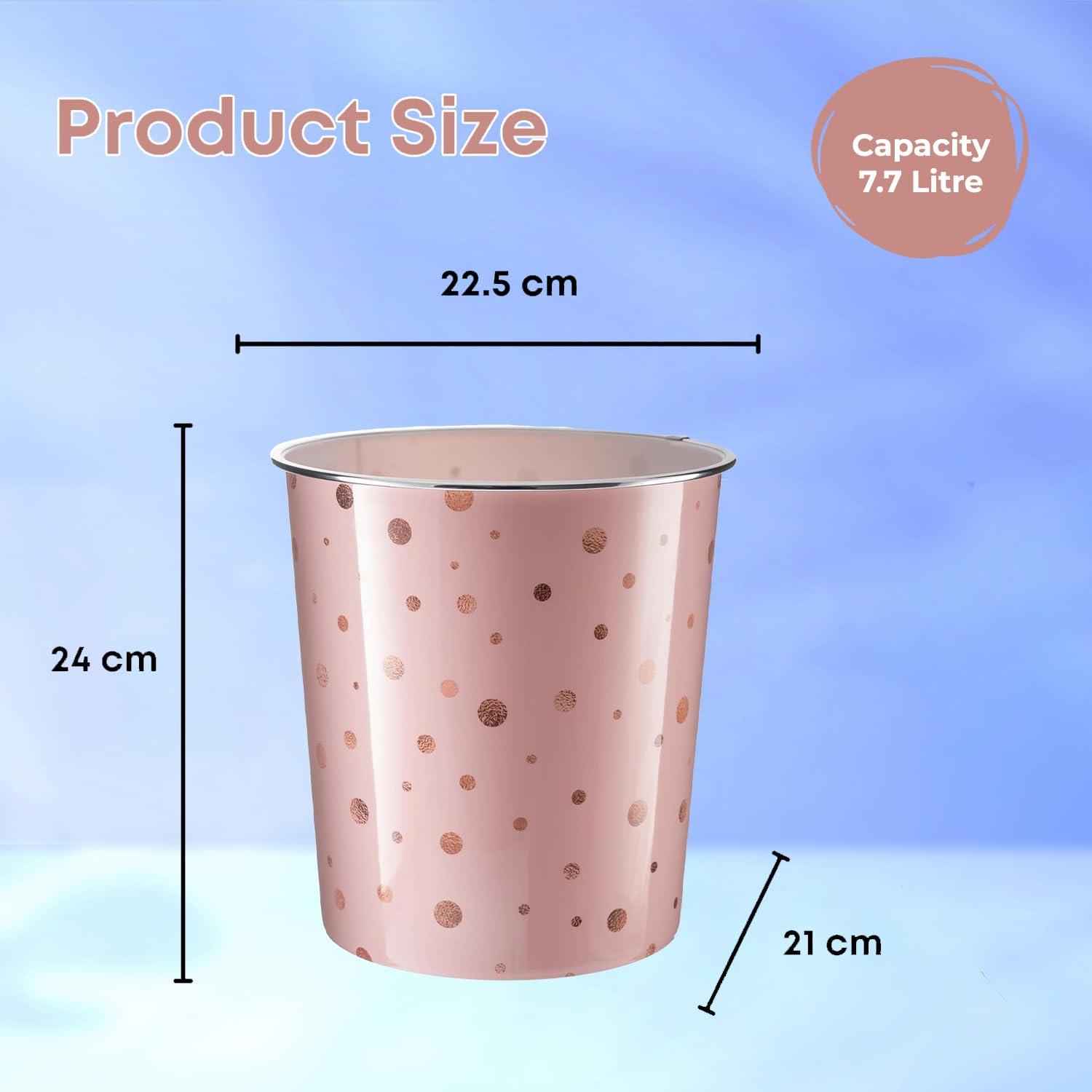 7.7L Plastic Waste Paper Dust Bin Round Rubbish Bin For Office Bathroom Kitchen - Picture 40 of 60