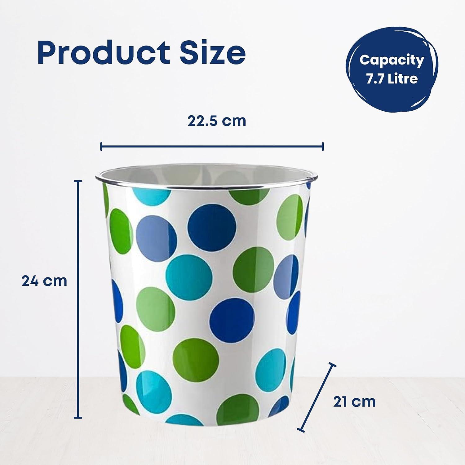 7.7L Plastic Waste Paper Dust Bin Round Rubbish Bin For Office Bathroom Kitchen - Picture 18 of 60