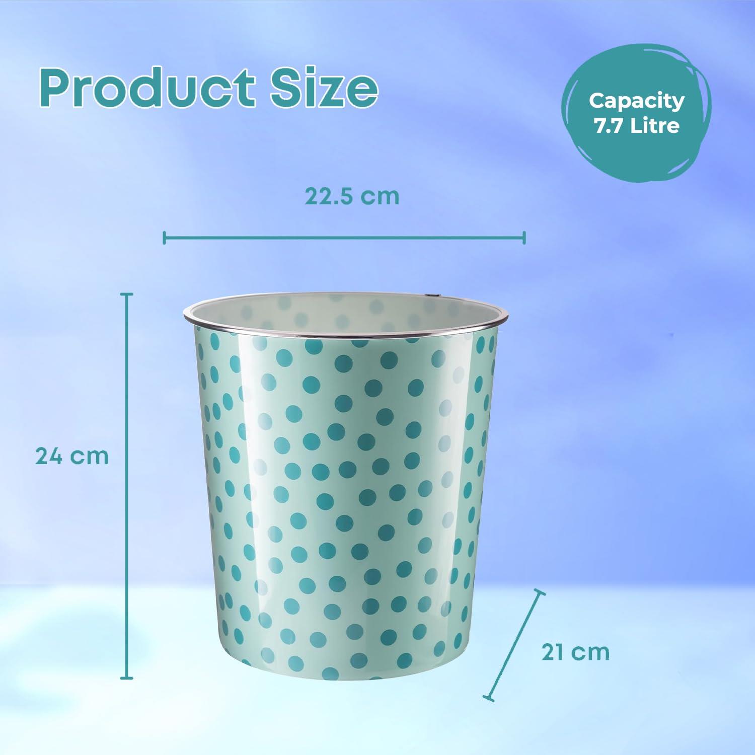 7.7L Plastic Waste Paper Dust Bin Round Rubbish Bin For Office Bathroom Kitchen - Picture 11 of 60