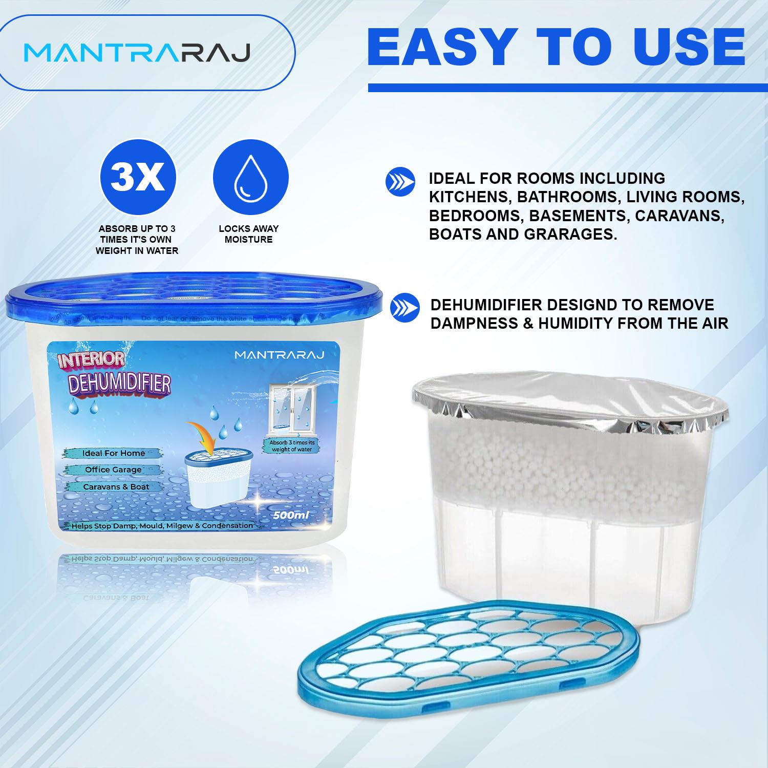 Interior Dehumidifiers 500ml Home Damp Moisture Absorber Disposable Dehumidifier - Picture 16 of 90