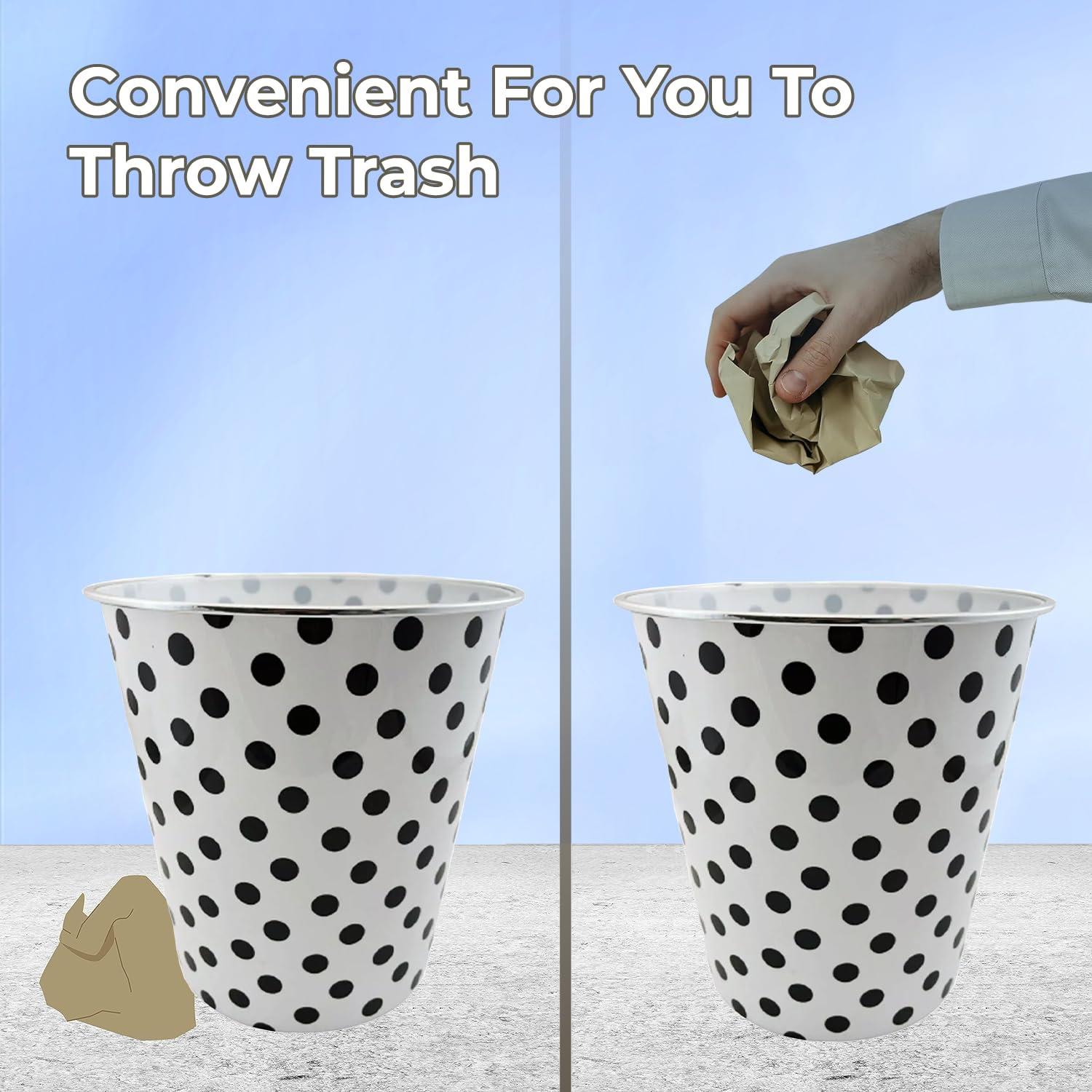 7.7 Litre Plastic Waste Paper Basket Bin Round Trash Can Recycling Rubbish Bin - Picture 5 of 23