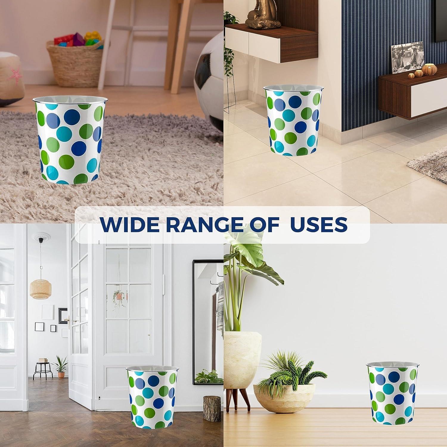 7.7L Plastic Waste Paper Dust Bin Round Rubbish Bin For Office Bathroom Kitchen - Picture 22 of 60