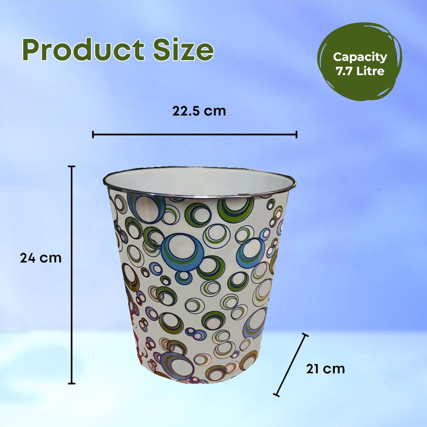 7.7 Litre Plastic Waste Paper Basket Bin Round Trash Can Recycling Rubbish Bin - Picture 11 of 23