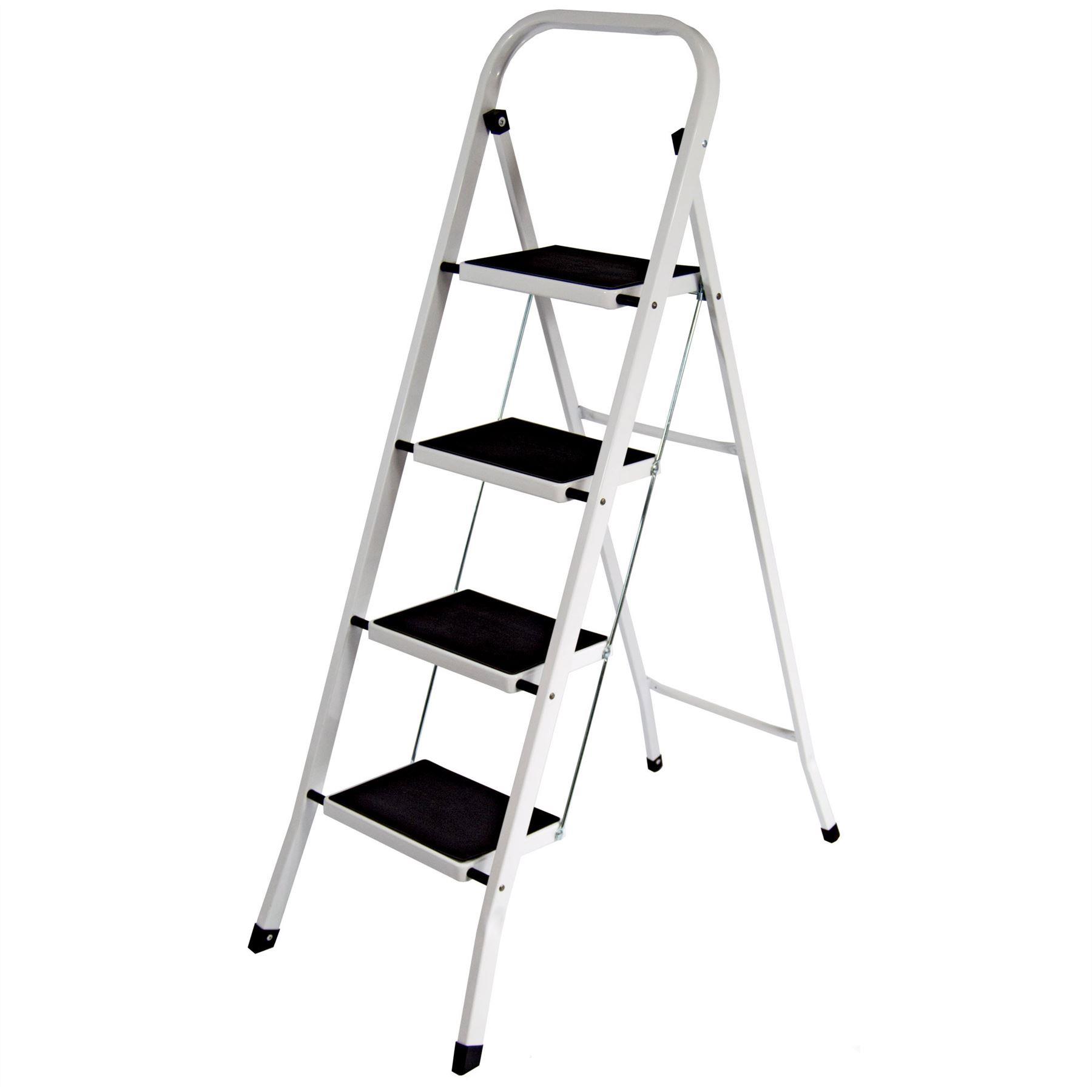 2 3 4 Step Ladder Anti Slip Folding Step Stool Foldable Stepladder Multi-Use - Picture 15 of 26