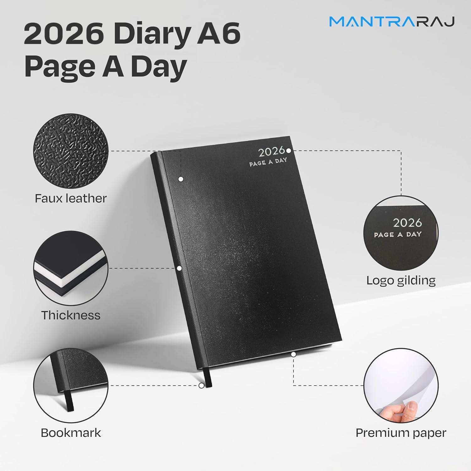 2026 Diary A4 A5 A6 Week To View Or Page A Day Desk Diary Hard Backed Diaries - Picture 54 of 62