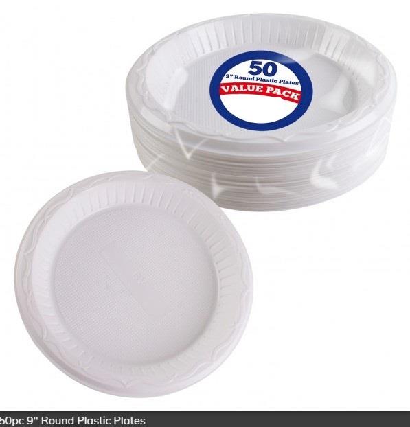 Deluxe Heavy-Duty Compartment Plastic Reusable Dinner Party Plates - Picture 15 of 16