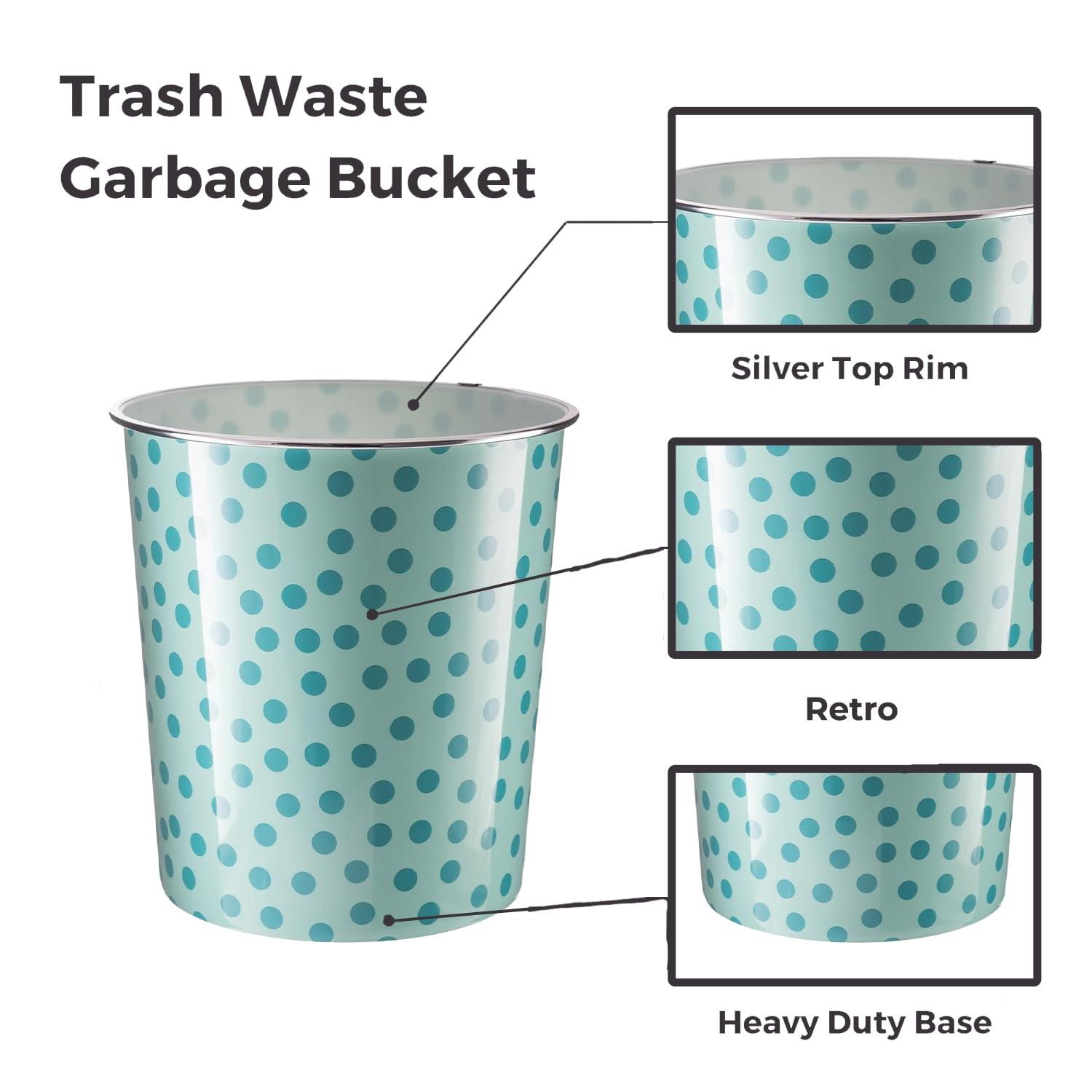 7.7L Plastic Waste Paper Dust Bin Round Rubbish Bin For Office Bathroom Kitchen - Picture 15 of 60