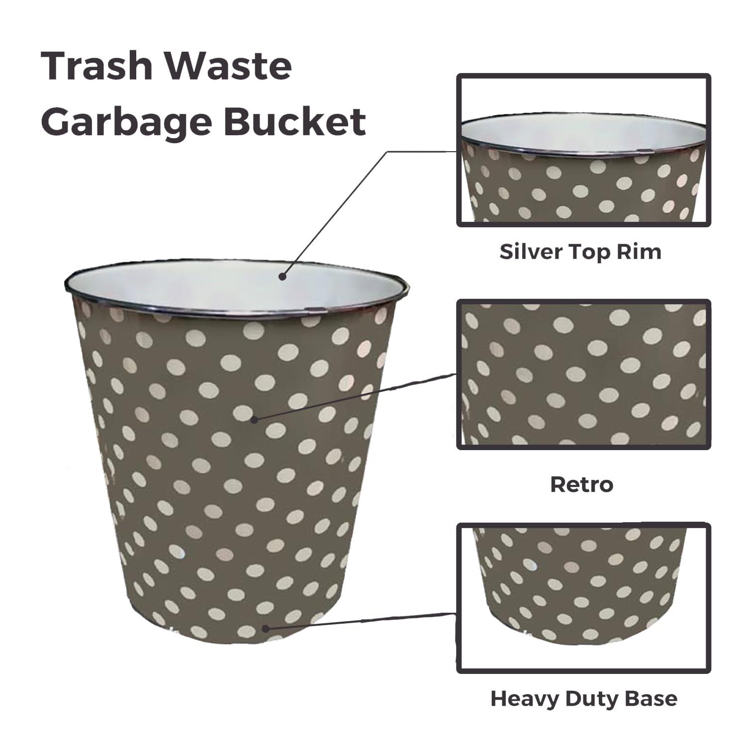 7.7 Litre Plastic Waste Paper Basket Bin Round Trash Can Recycling Rubbish Bin - Picture 22 of 23