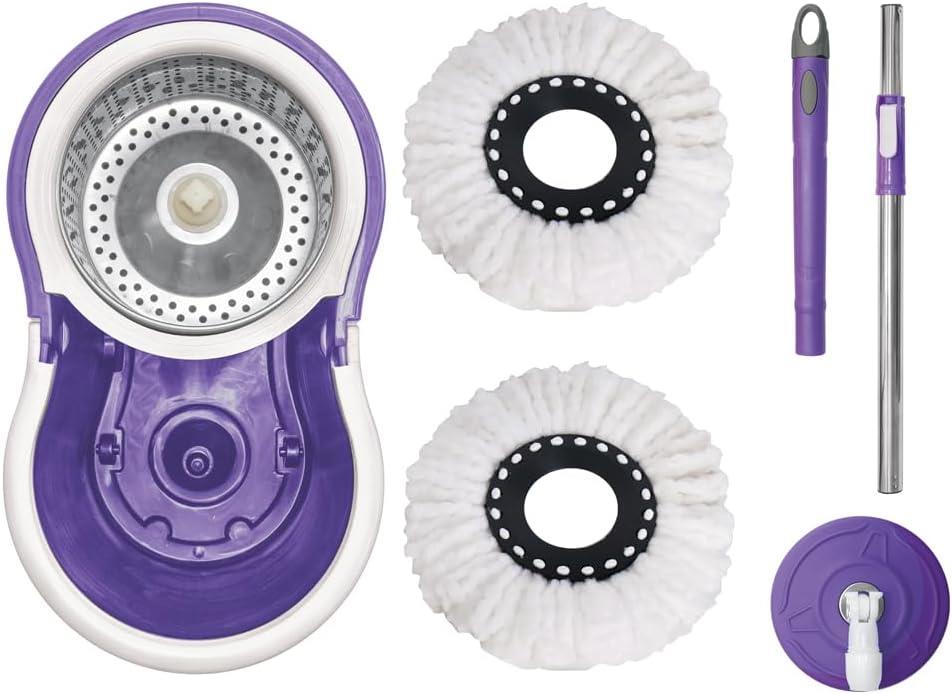 360° Rotating Spin Mop Floor Mop Dry Bucket Set With 2 Microfibre Cleaning Head - Picture 15 of 16