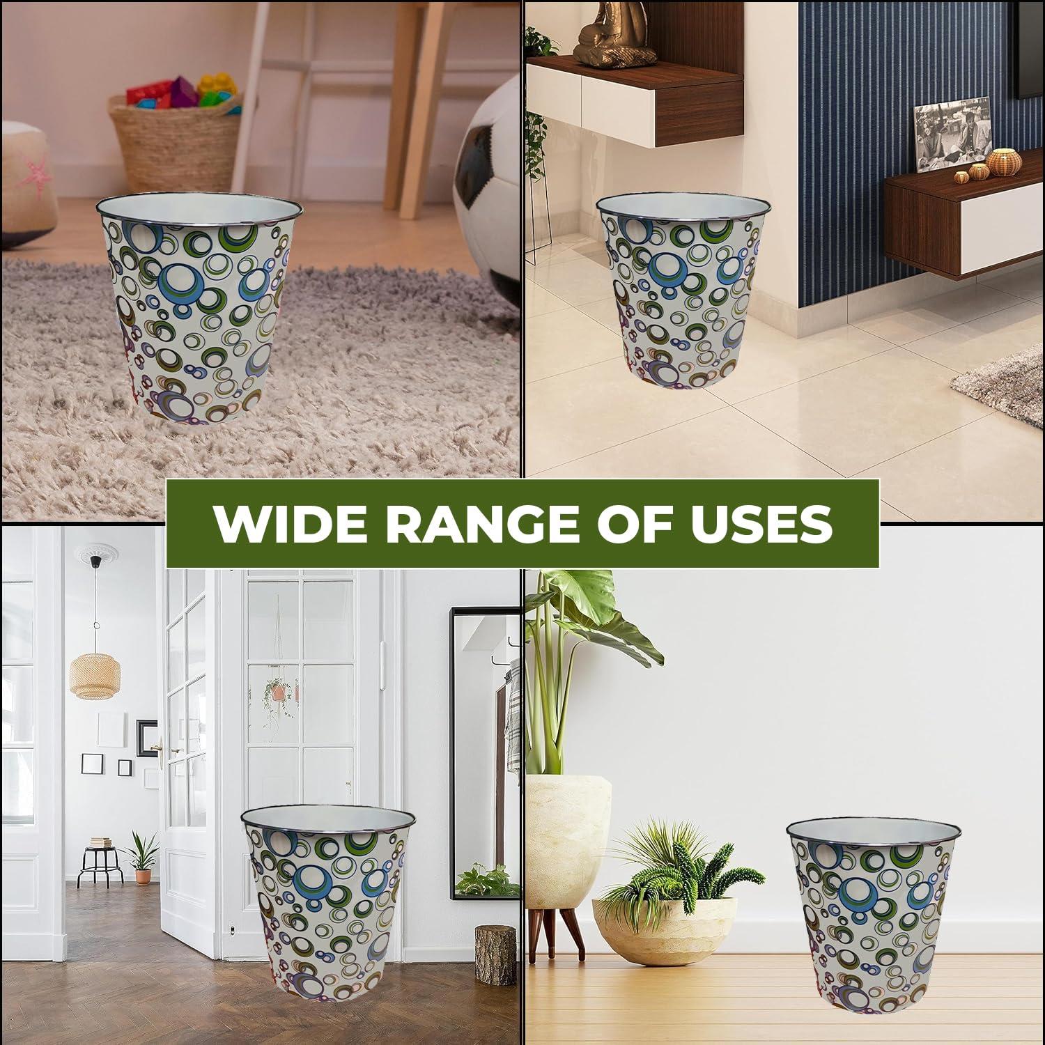 7.7 Litre Plastic Waste Paper Basket Bin Round Trash Can Recycling Rubbish Bin - Picture 16 of 23