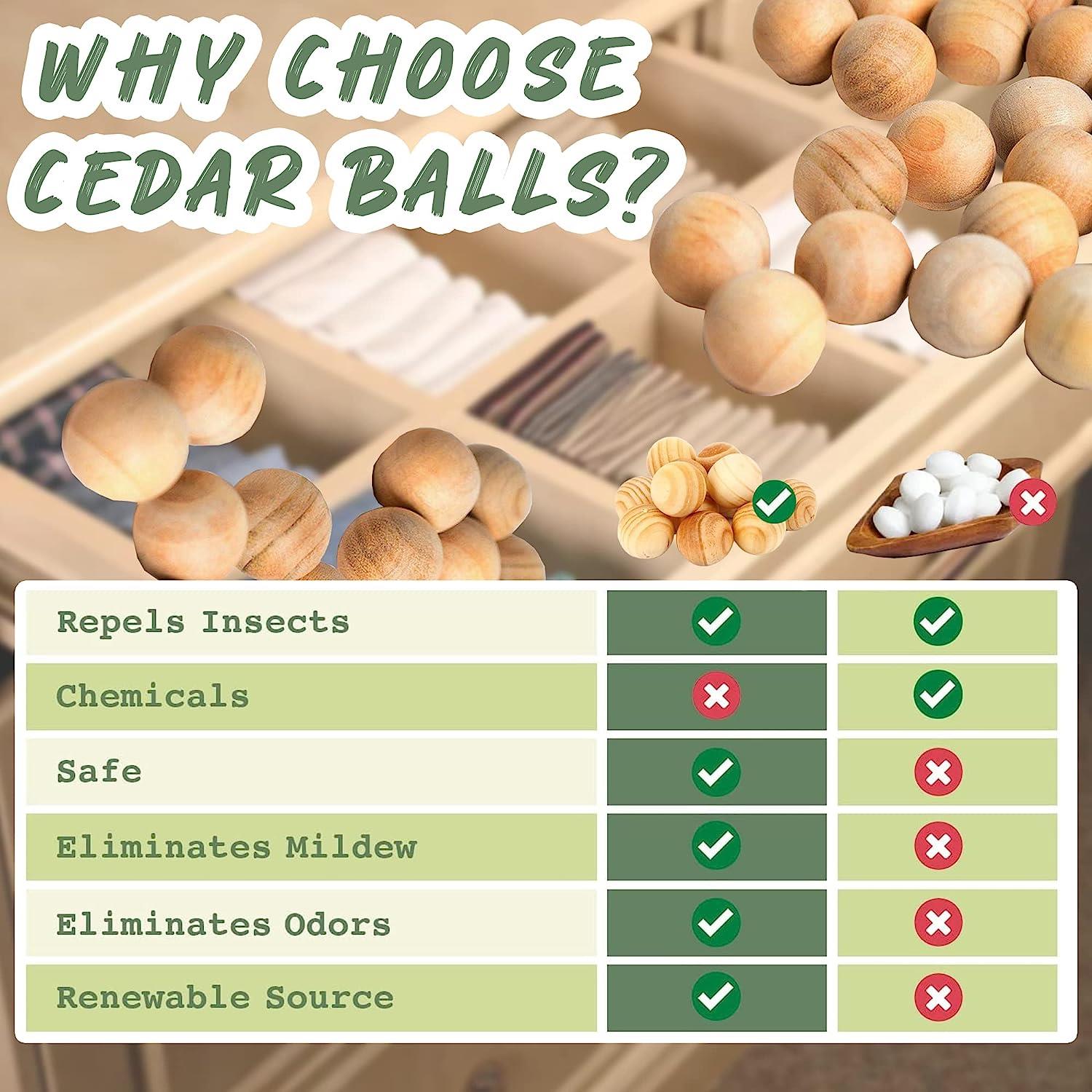 Cedar Wood Balls Moth & Insect Repellent Red Cedar Wood Balls 100% Natural - Picture 10 of 13