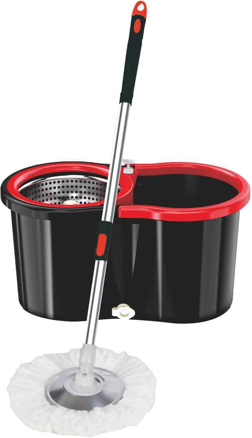360° Rotating Spin Mop Floor Mop Dry Bucket Set With 2 Microfibre Cleaning Head - Picture 7 of 16