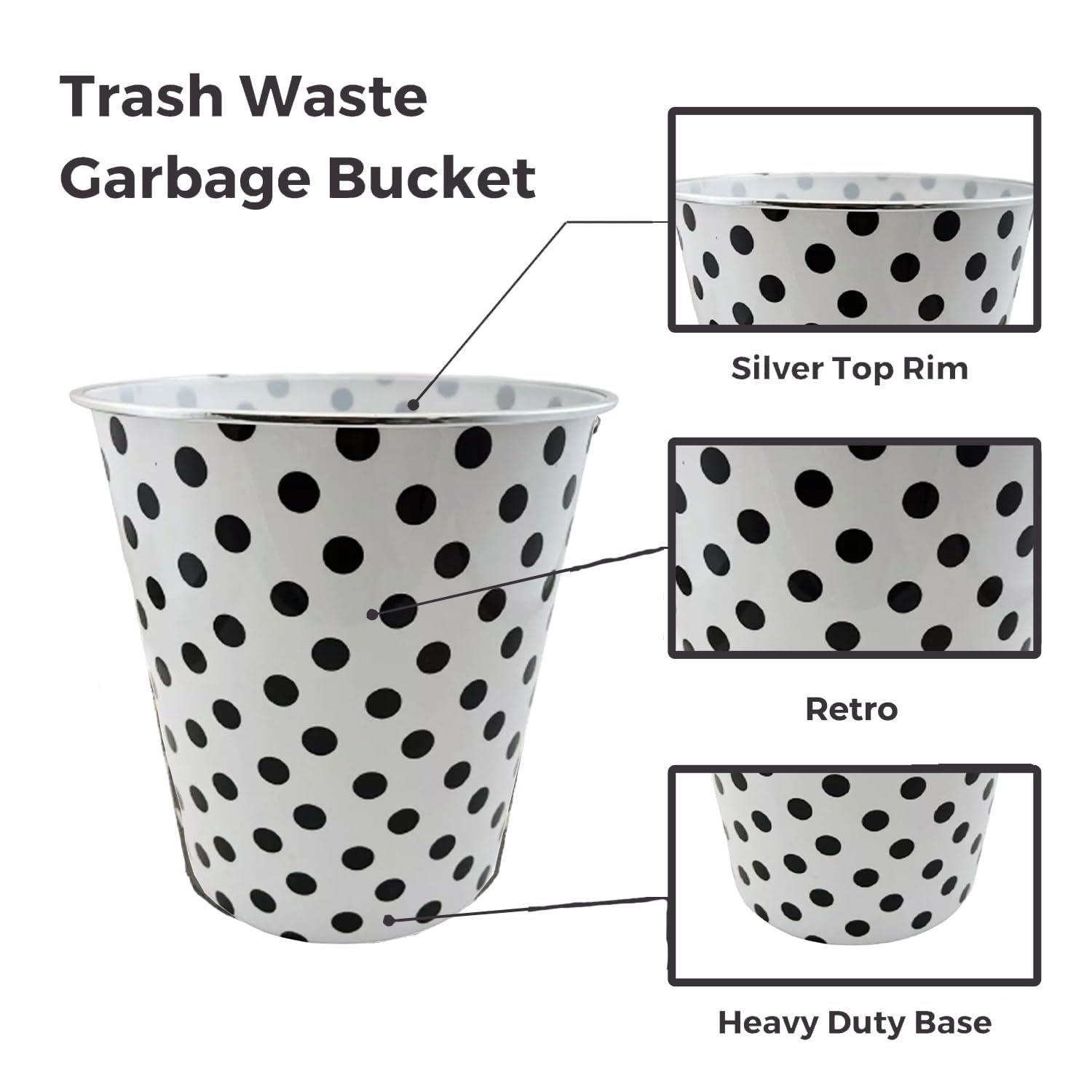 7.7 Litre Plastic Waste Paper Basket Bin Round Trash Can Recycling Rubbish Bin - Picture 7 of 23