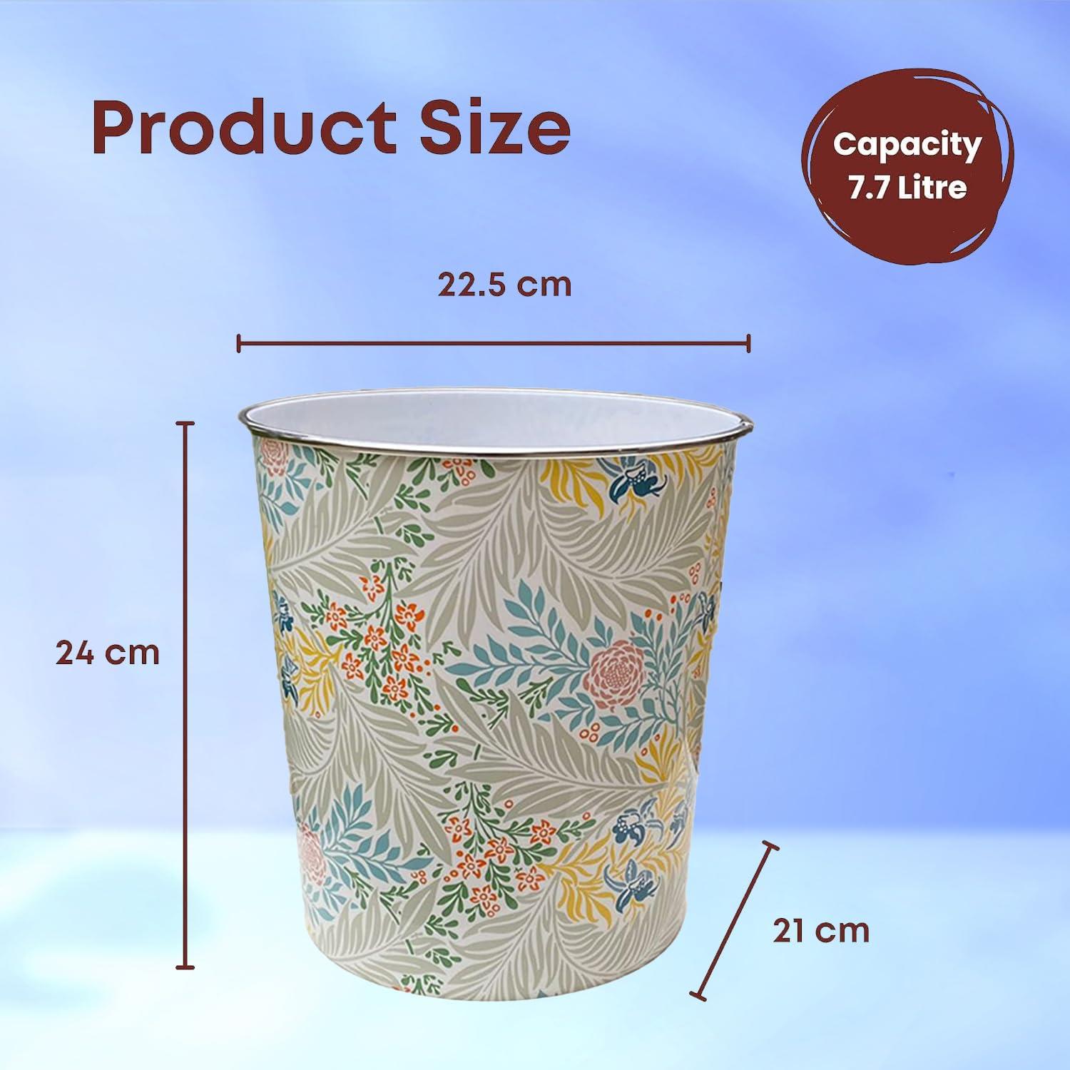 7.7L Plastic Waste Paper Dust Bin Round Rubbish Bin For Office Bathroom Kitchen - Picture 26 of 60