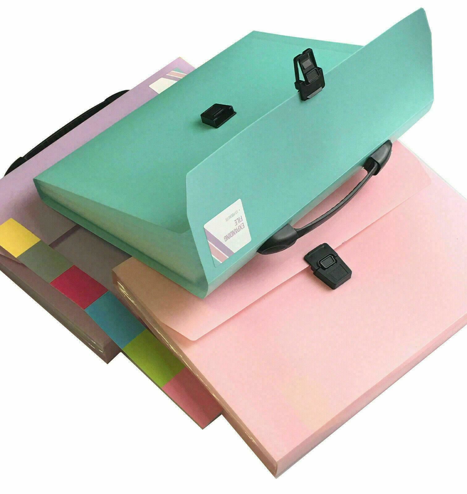 A4 Expanding 13 Pocket File Folder Wallet Coloured Tabs Filing Case Organizer eBay