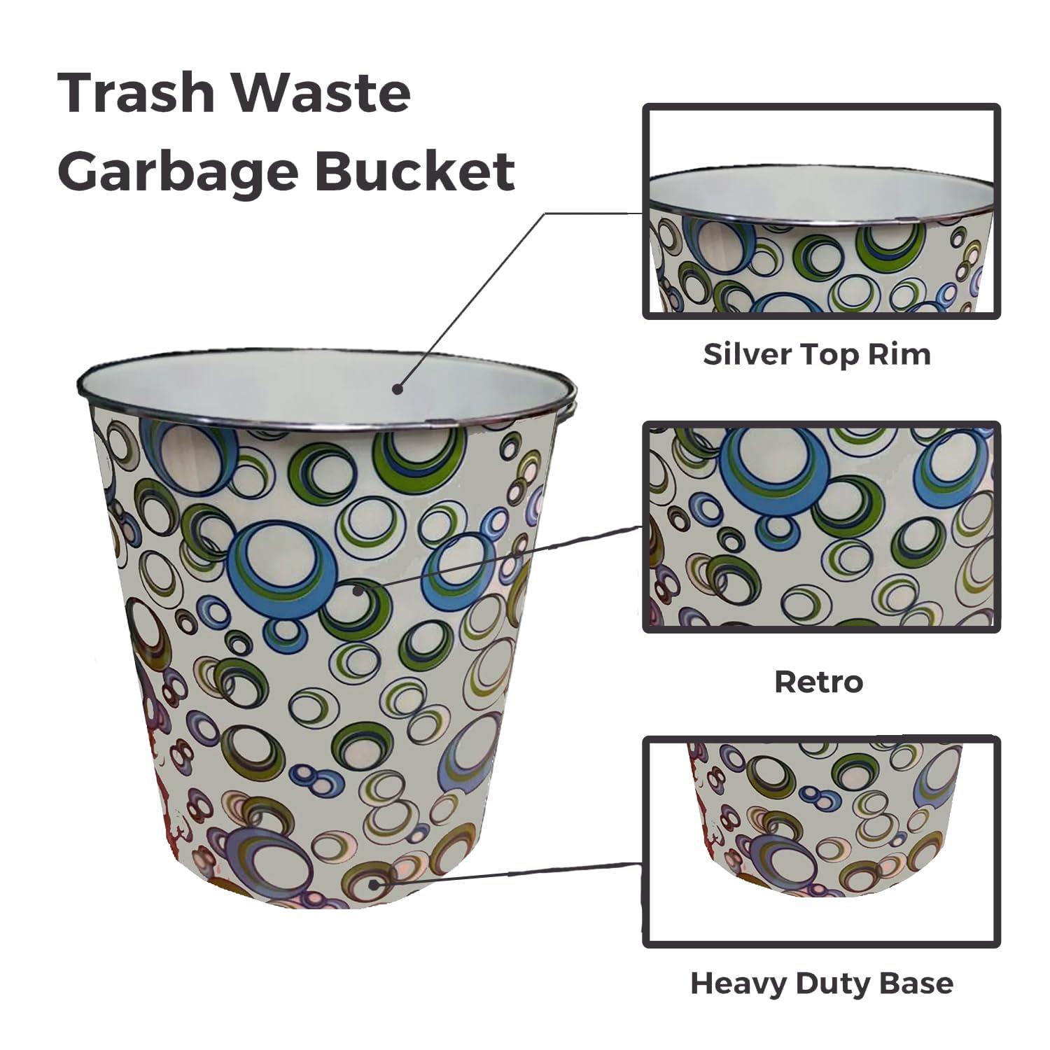 7.7 Litre Plastic Waste Paper Basket Bin Round Trash Can Recycling Rubbish Bin - Picture 15 of 23