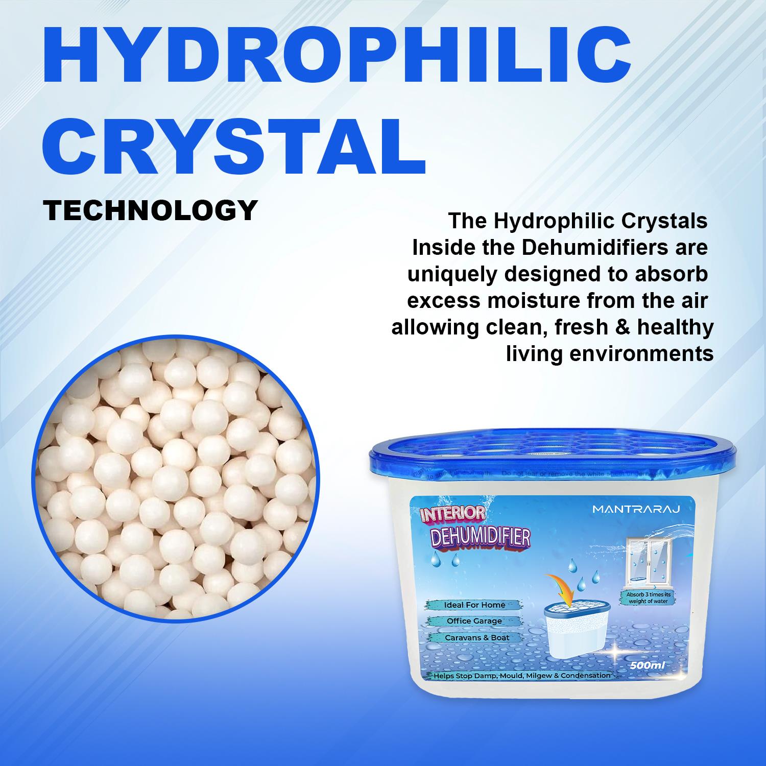 Interior Dehumidifiers 500ml Home Damp Moisture Absorber Disposable Dehumidifier - Picture 30 of 90