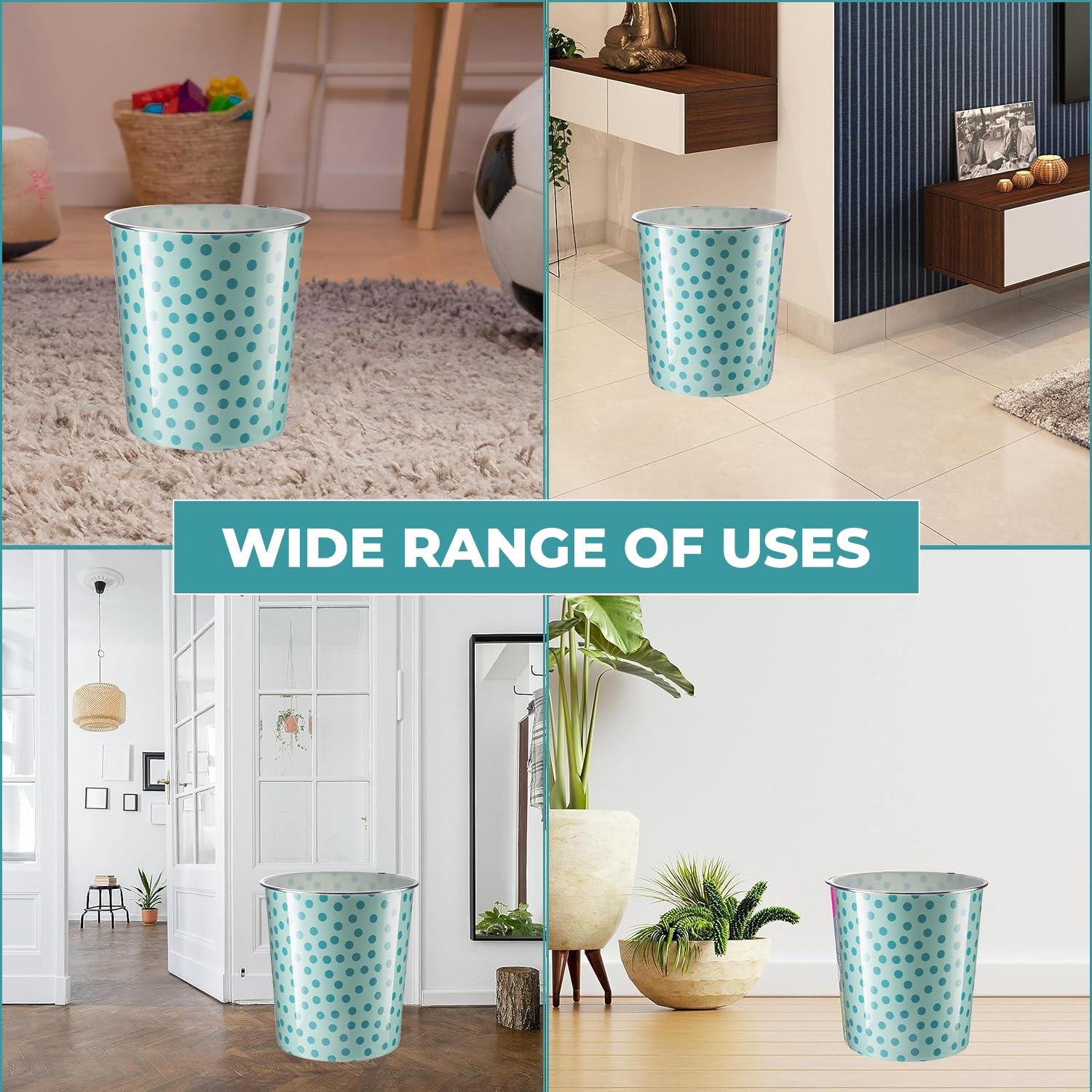 7.7L Plastic Waste Paper Dust Bin Round Rubbish Bin For Office Bathroom Kitchen - Picture 16 of 60