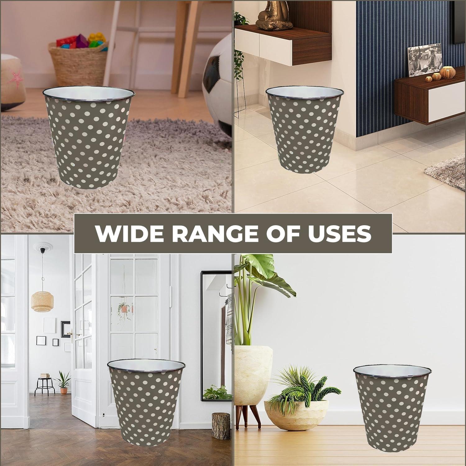 7.7 Litre Plastic Waste Paper Basket Bin Round Trash Can Recycling Rubbish Bin - Picture 23 of 23