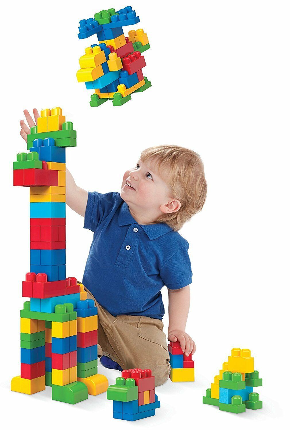 Mega Bloks 60 Pieces Classic Builders Big Building in Pink and Blue Bag - Picture 5 of 10