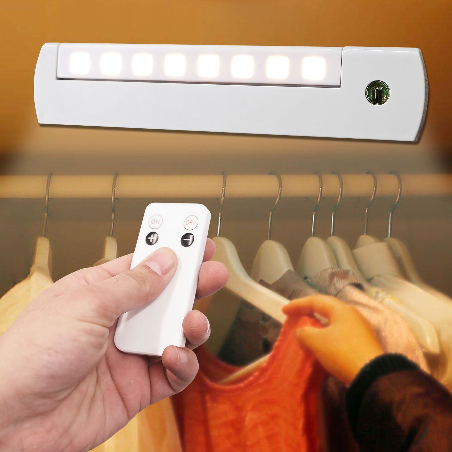 8 Led Smd Wireless Under Cupboard Kitchen Cabinet Light Strip