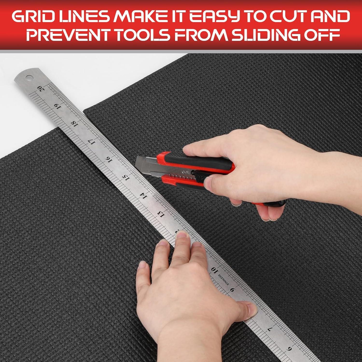 Professional Toolbox Liner Non Slip Heavy Duty Tool Box Foam Drawer Mat Black - Produktbild 2