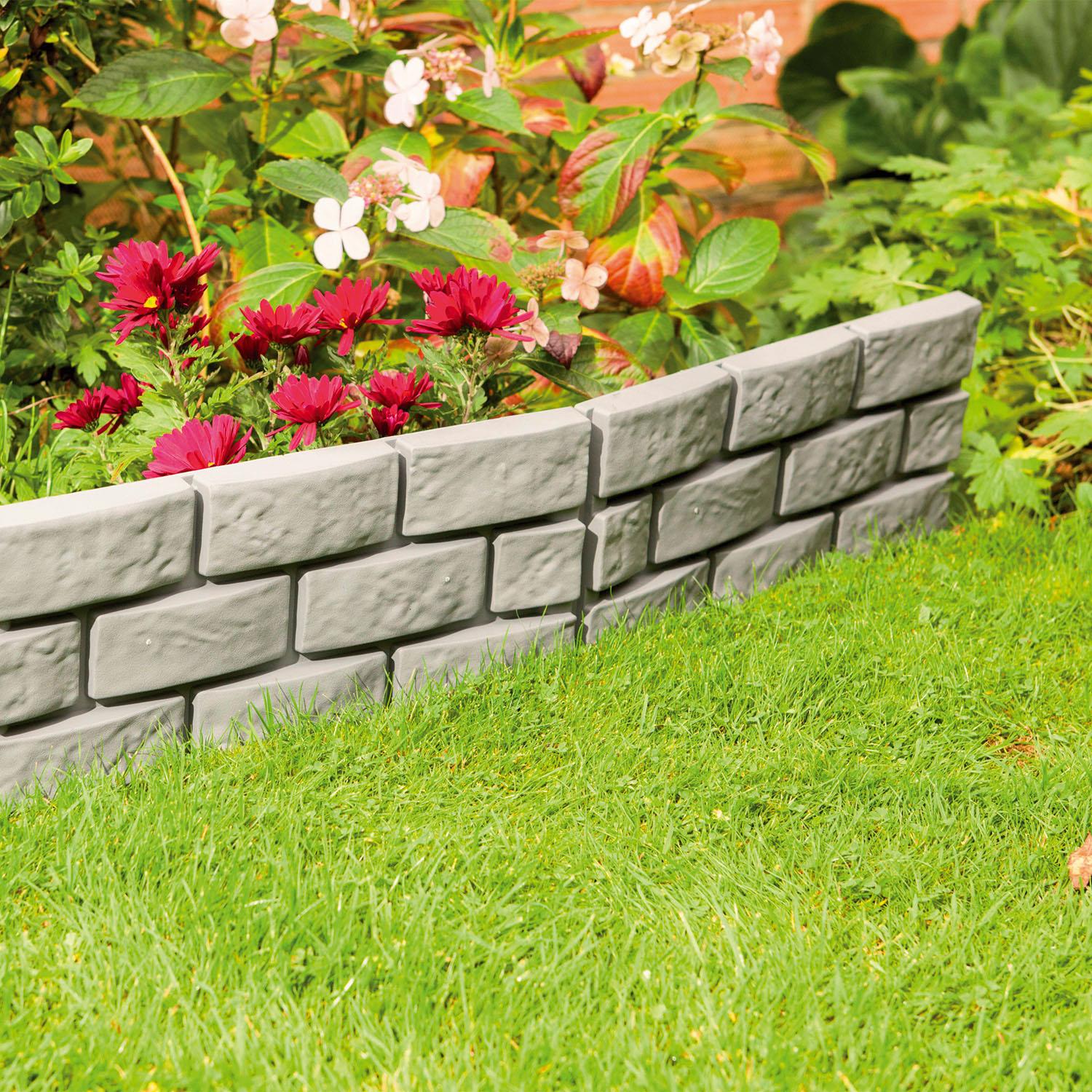 GARDEN BORDER LAWN EDGING FLEXIBLE PLASTIC FLOWER BED HAMMER IN PATH EDGE FENCE - Picture 48 of 86
