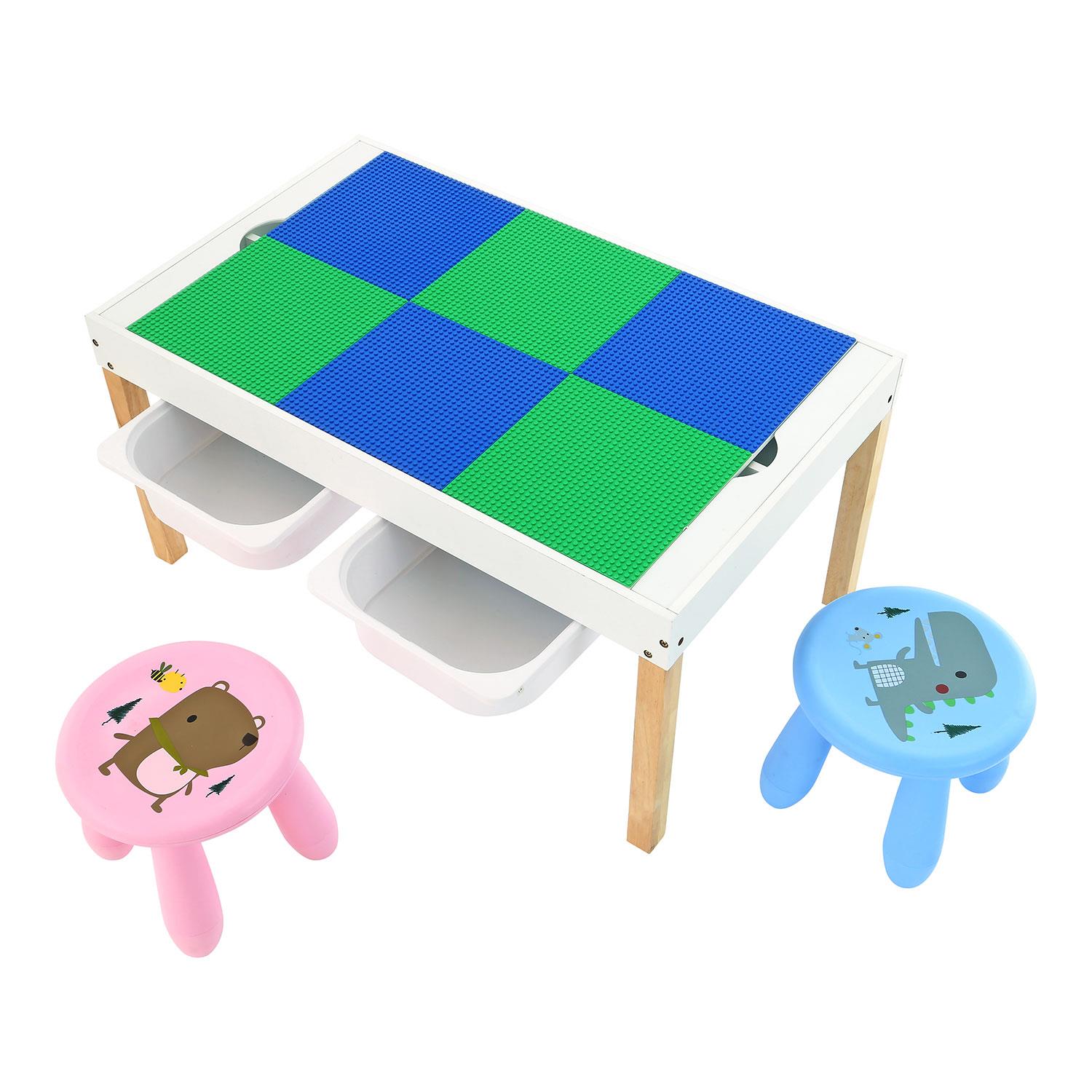 wooden activity play table