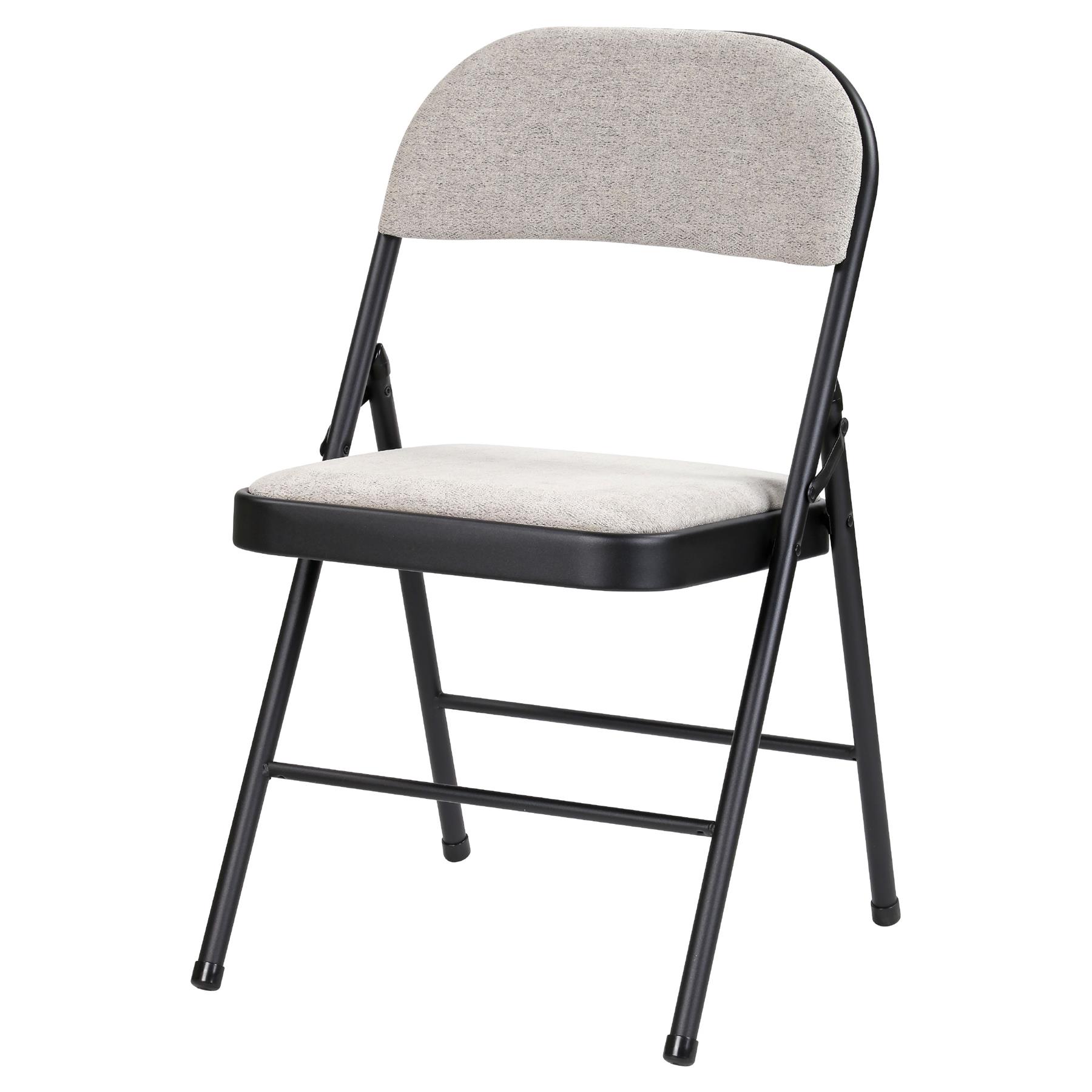 Deluxe Strong Steel Metal Frame Fabric Padded Folding Office Back Rest Chair New - Picture 10 of 23