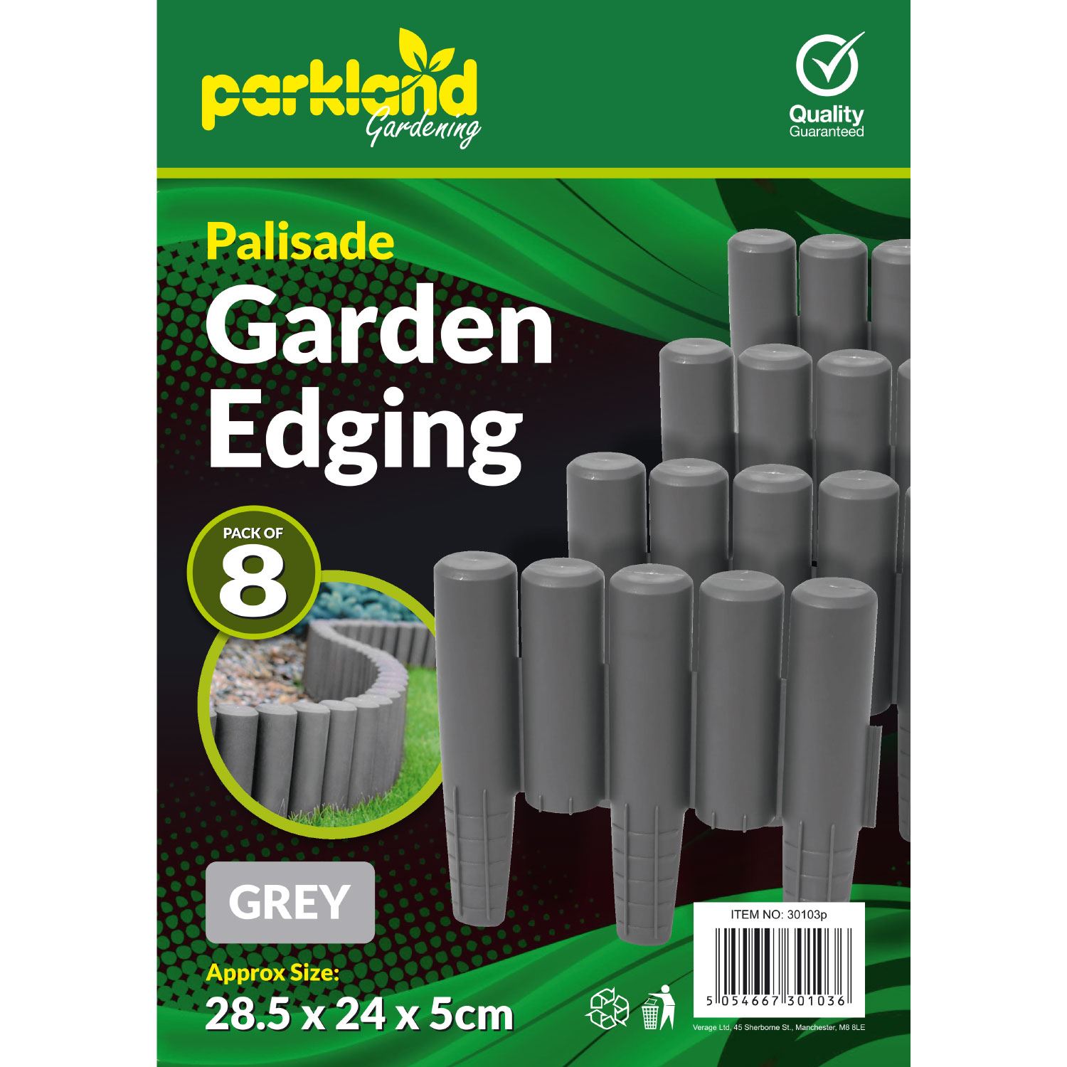 GARDEN BORDER LAWN EDGING FLEXIBLE PLASTIC FLOWER BED HAMMER IN PATH EDGE FENCE - Picture 39 of 86