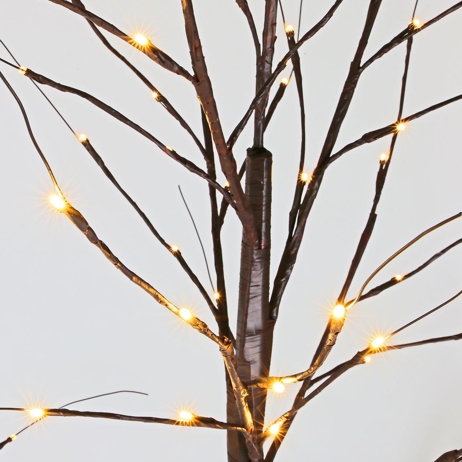 Warm White Led Twig Branch Tree Lights Plug In Christmas Xmas Decor 4FT