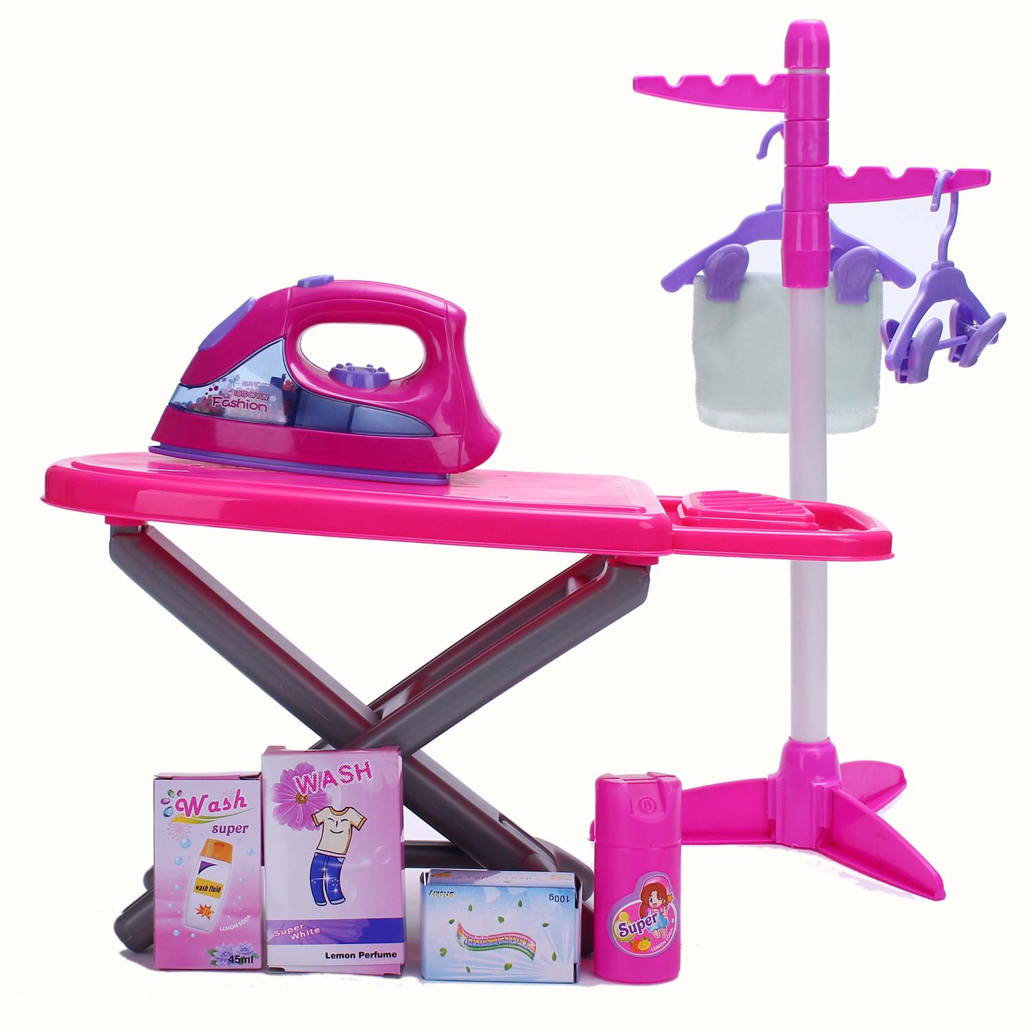 Kids Children Magical Iron Ironing Board Set Laundry Role Play