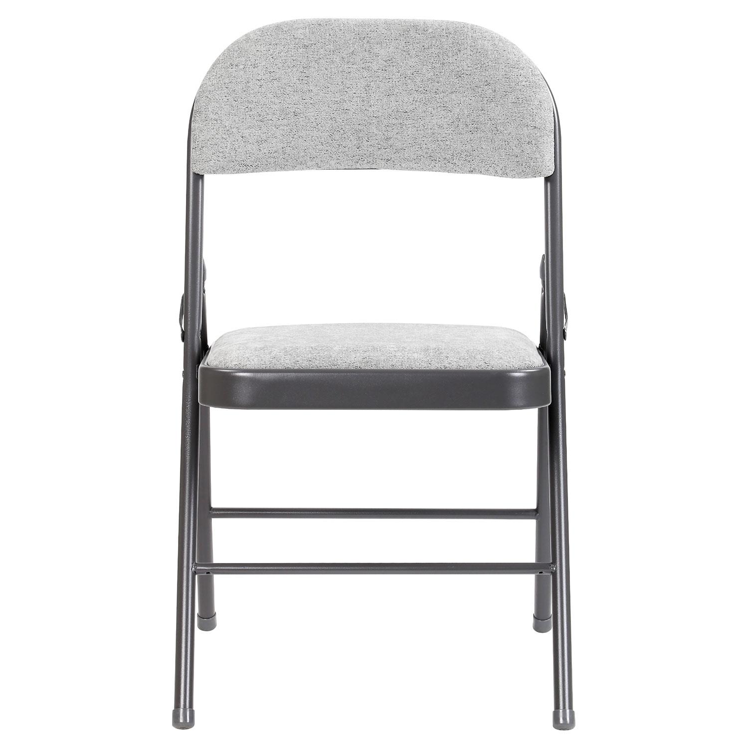 Deluxe Strong Steel Metal Frame Fabric Padded Folding Office Back Rest Chair New - Picture 20 of 23