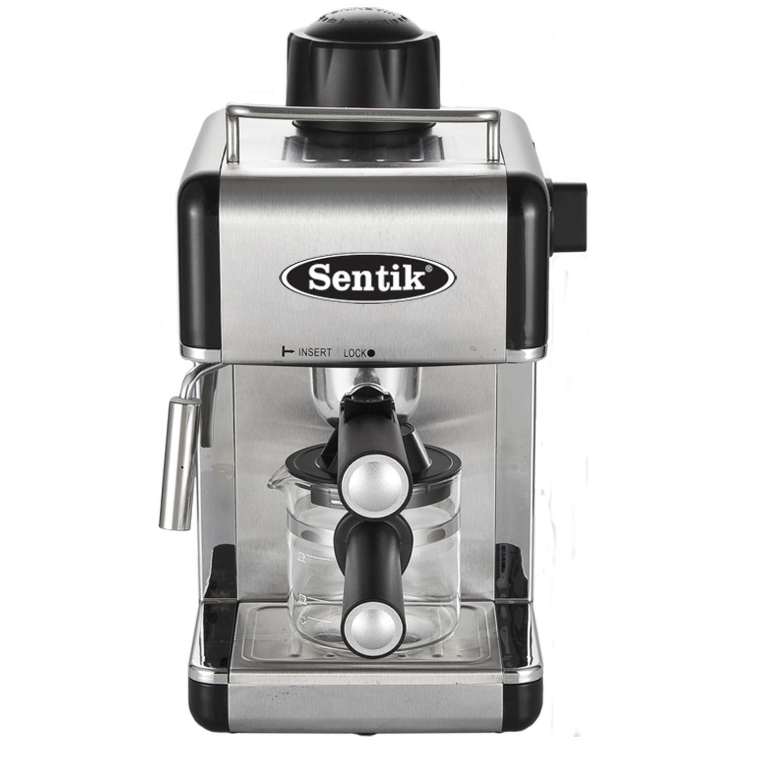 Sentik Black Espresso Cappuccino Latte Cofee Maker Machine Stainless