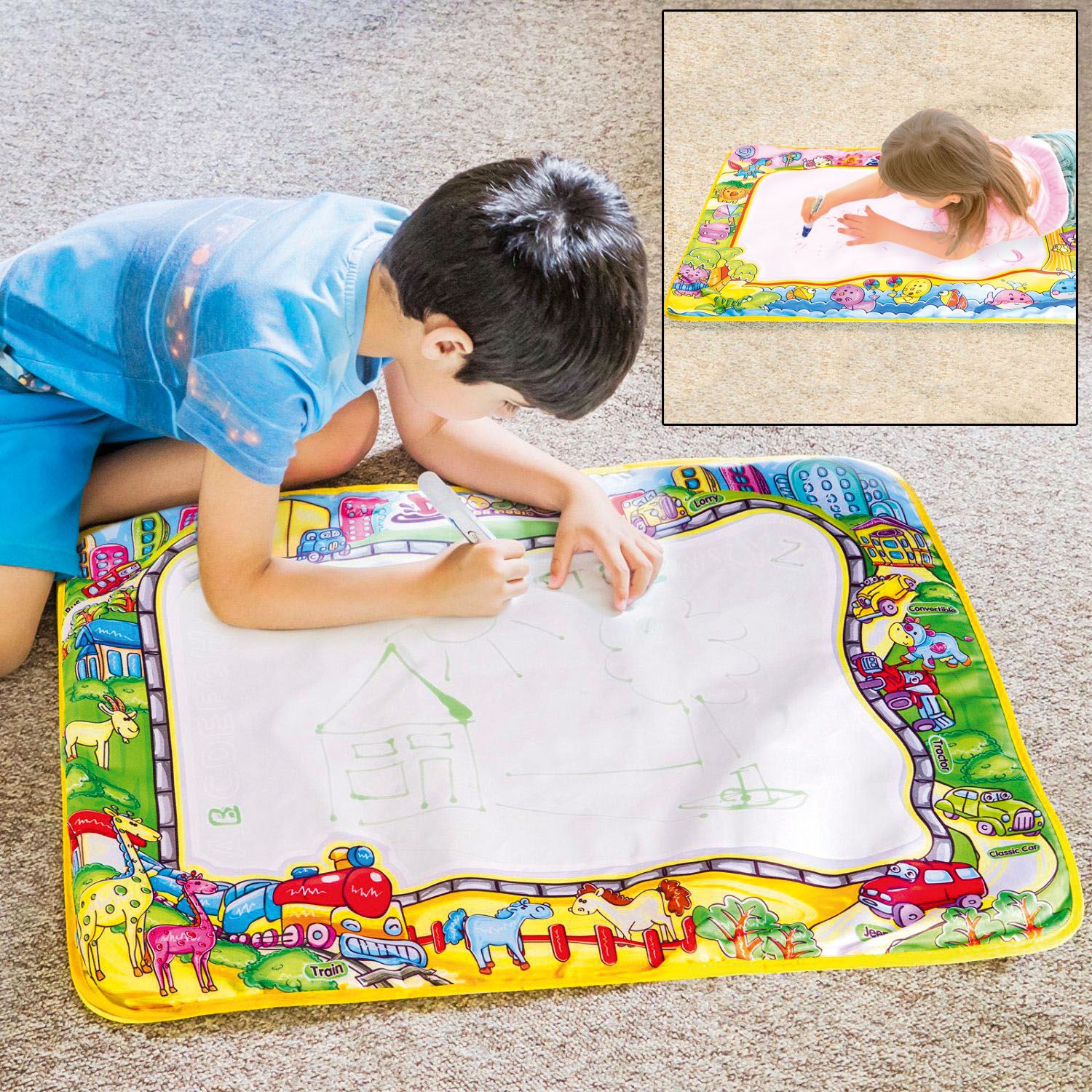 Water Drawing Toy Writing Mat Board Magic Pen