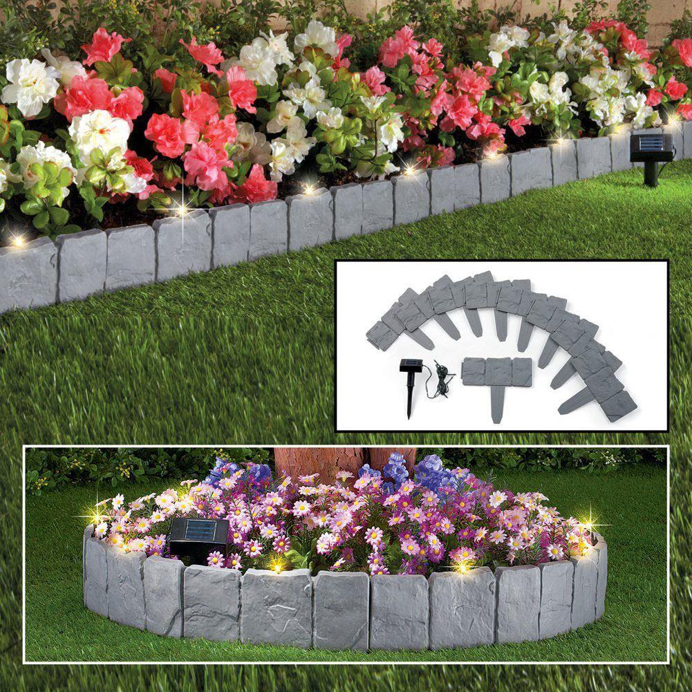 GARDEN BORDER LAWN EDGING FLEXIBLE PLASTIC FLOWER BED HAMMER IN PATH EDGE FENCE - Picture 60 of 86