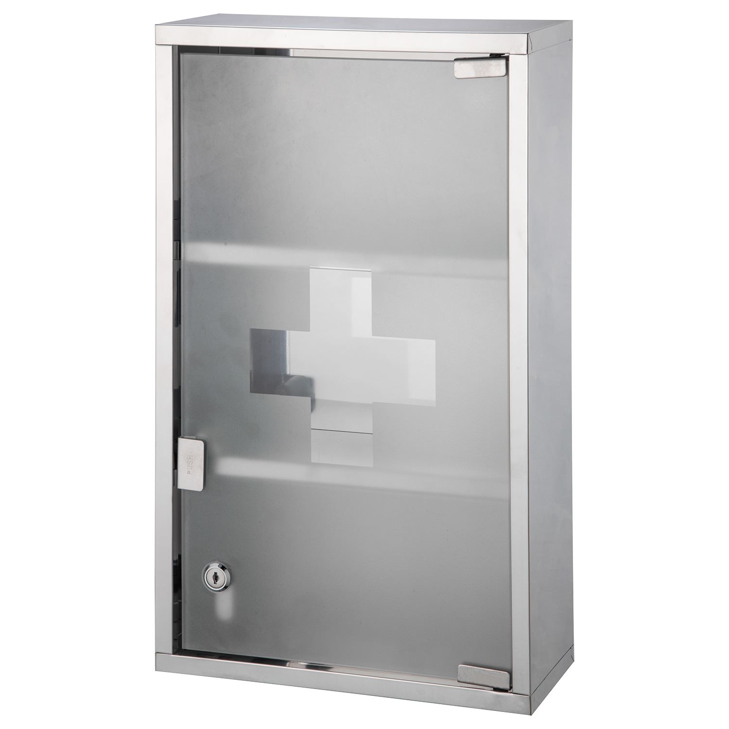 Parete in acciaio inox con serratura armadietto delle Bond Hardware® Armadietto a parete in acciaio inox, con