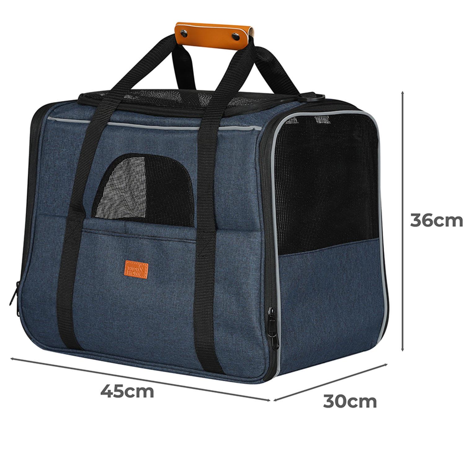 Large Pet Carrier Bag Portable Soft Fabric Mesh Folding Dog Cat Puppy Travel New - Picture 9 of 17