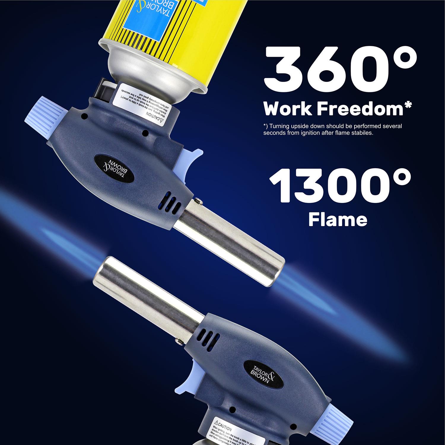 Butane Gas Blow Torch Burner Flamethrower Camping Welding BBQ Tool Auto Ignition - Produktbild 3