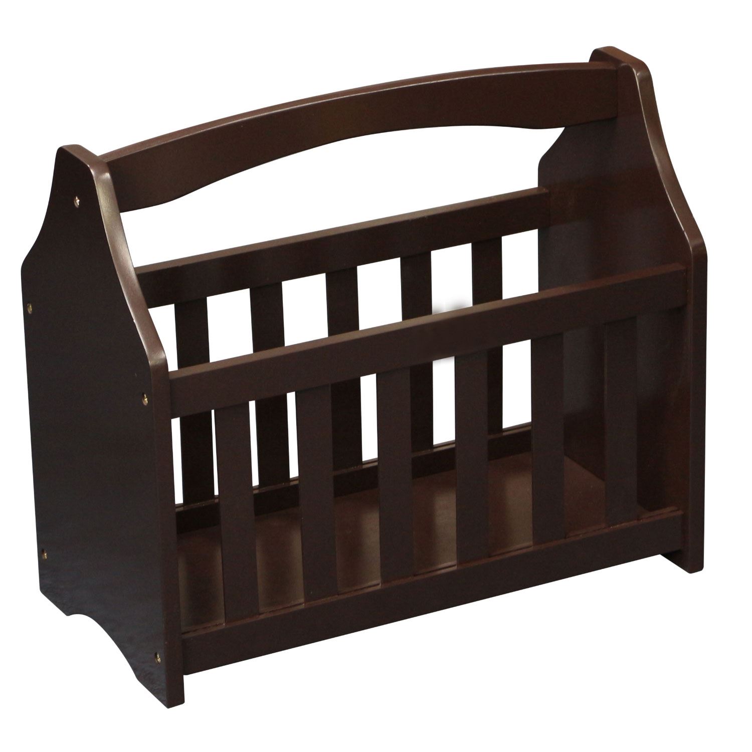 MAGAZINE RACK FREE STANDING WOODEN MAIL NEWSPAPER HOLDER STORAGE SHELF